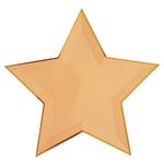 Plato estrella borde dorado salmón 6u